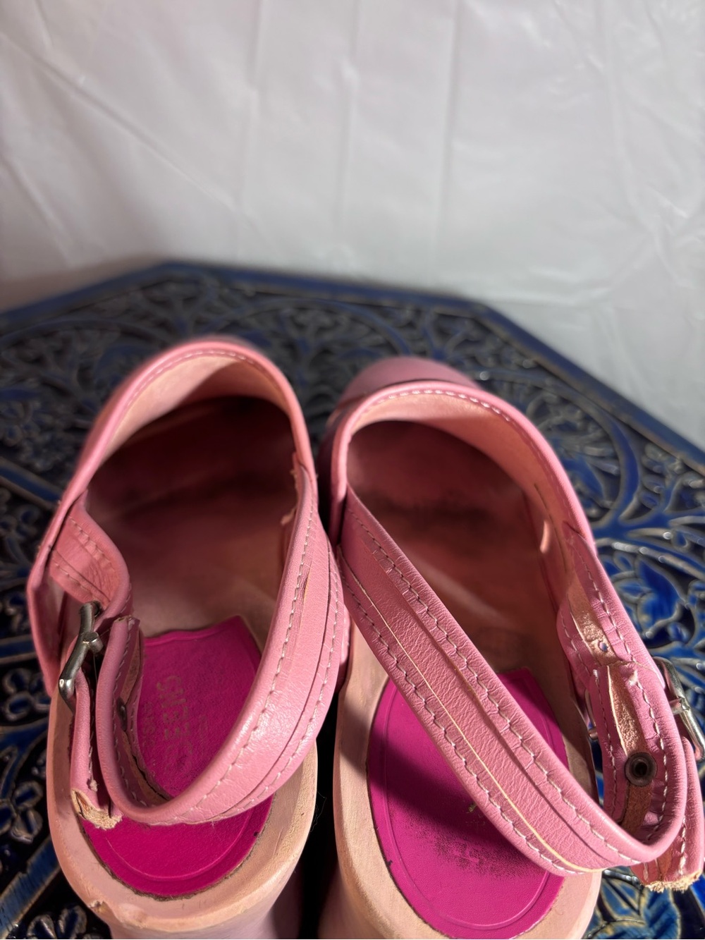Swedish Hasbeens Women's Pink Platform Clog Size 38, 7.5 - Picture 10 of 11